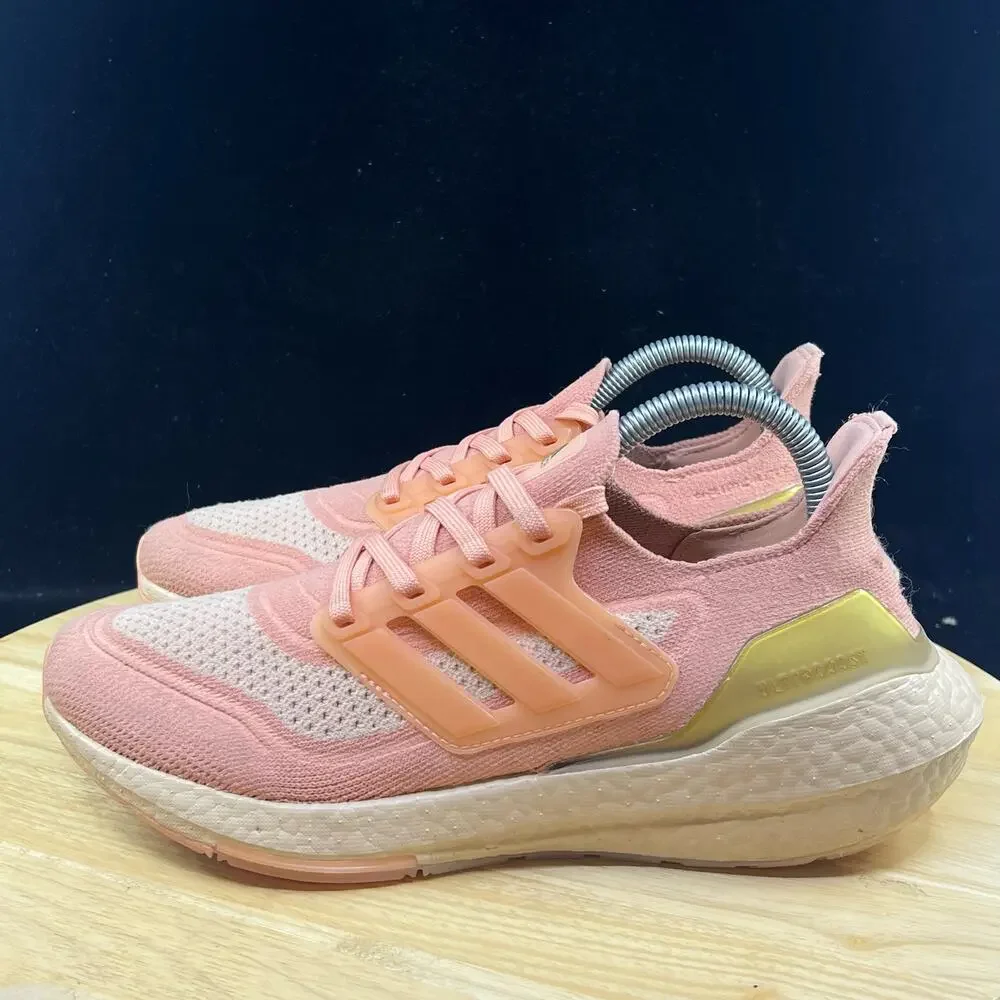 Adidas Ultraboost 21 Womens Ambient Blush Pink Athletic Running Shoe FY3953 Sz 7